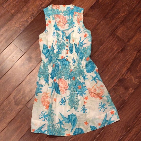 Modaposa Felice Pin Tuck Sleeveless Cotton Dress SIZE MEDIUM - Picture 1 of 9